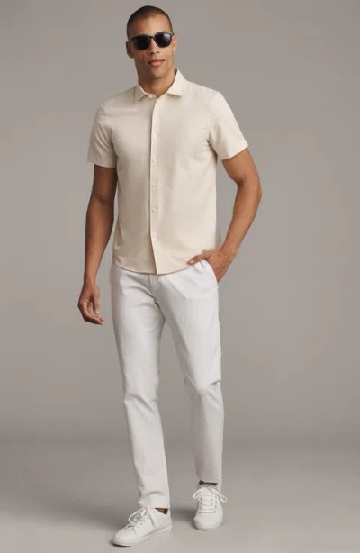 Rhone Brezza Performance Short Sleeve Button-up Shirt In Neutral