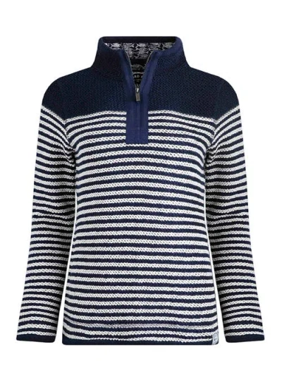 Weird Fish Juliet 1/4 Zip Stripe Macaroni