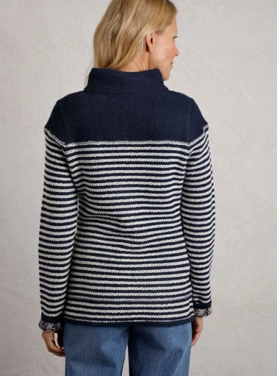Weird Fish Juliet 1/4 Zip Stripe Macaroni