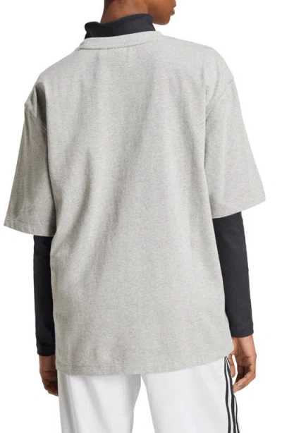 Adidas Originals Adidas Essentials Lifestyle Trefoil Logo Cotton T-shirt In Gray