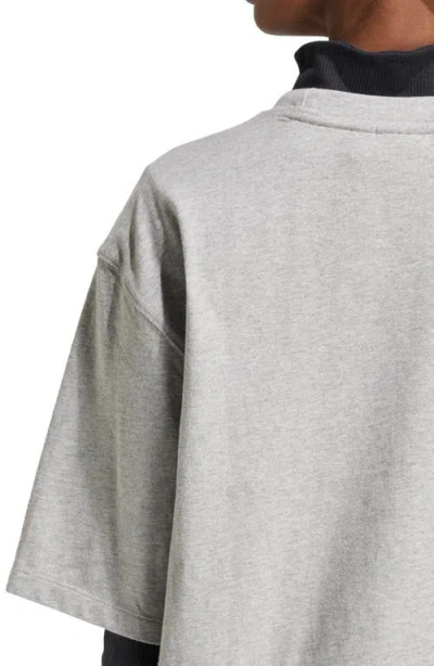Adidas Originals Adidas Essentials Lifestyle Trefoil Logo Cotton T-shirt In Gray