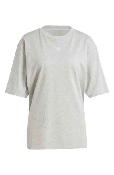 Adidas Originals Adidas Essentials Lifestyle Trefoil Logo Cotton T-shirt In Gray