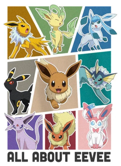 Pokémon Girl's Pokemon All About Eevee Eeveeloution  Graphic T-shirt In White