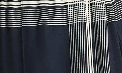 Vince Placed Stripe Pull-on Pants In Blue