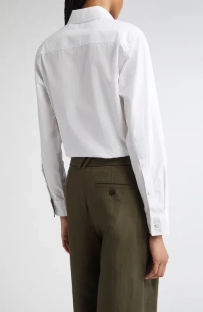 Burberry Cotton Poplin Button-up Shirt In White