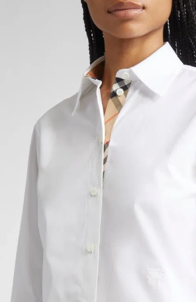 Burberry Cotton Poplin Button-up Shirt In White