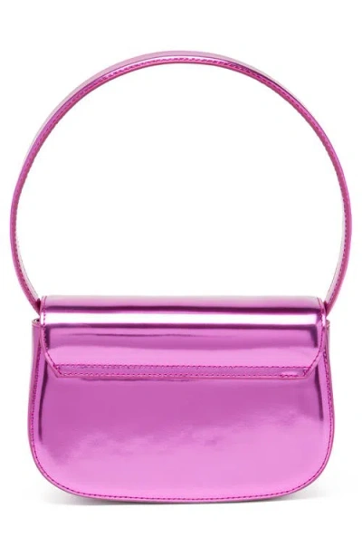 Diesel ® Oval D Buckle Metallic Leather Shoulder Bag