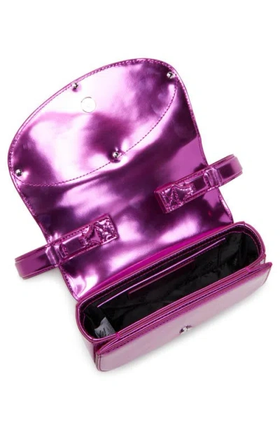 Diesel ® Oval D Buckle Metallic Leather Shoulder Bag