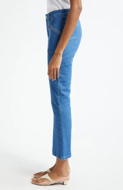 Cinq À Sept Cinq A Sept Celeste Crop High Rise Flare Jeans In Surf Blue In Blue