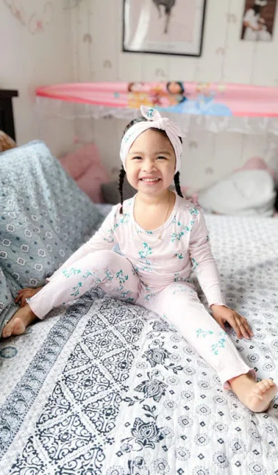 Everly Grey Charlie Fitted Long Sleeve 3-piece Pajamas In Pink