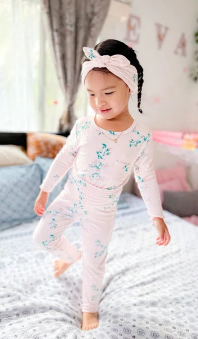 Everly Grey Charlie Fitted Long Sleeve 3-piece Pajamas In Pink