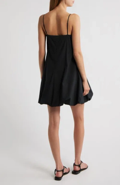 Rails Blanca Bubble Hem Cotton Blend Minidress In Black