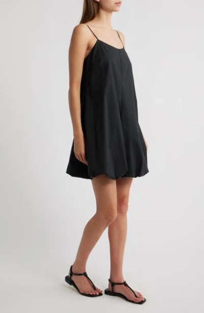 Rails Blanca Bubble Hem Cotton Blend Minidress In Black