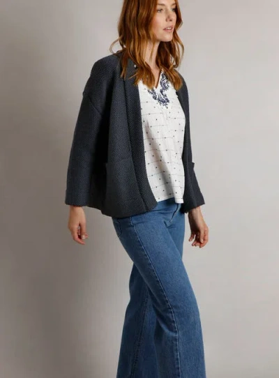 Weird Fish Santosh Cropped Macaroni Kimono Cardigan