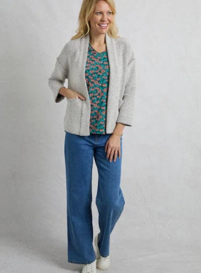 Weird Fish Santosh Cropped Macaroni Kimono Cardigan