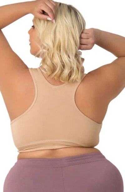 Kindred Bravely Busty French Terry Racerback Nursing & Sleep Bra In Nude