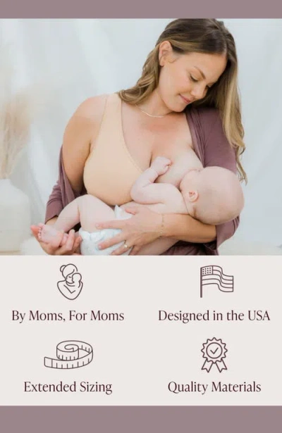 Kindred Bravely Busty French Terry Racerback Nursing & Sleep Bra In Nude