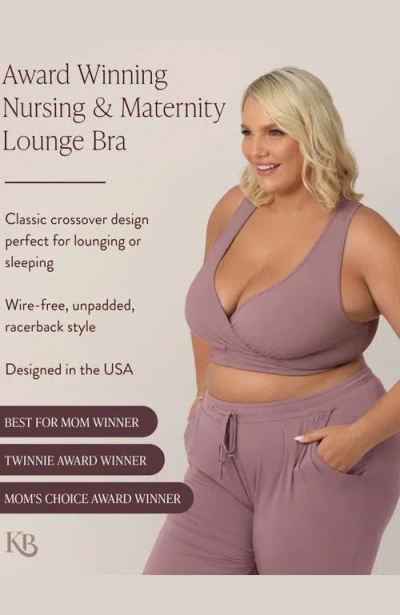 Kindred Bravely Busty French Terry Racerback Nursing & Sleep Bra In Purple