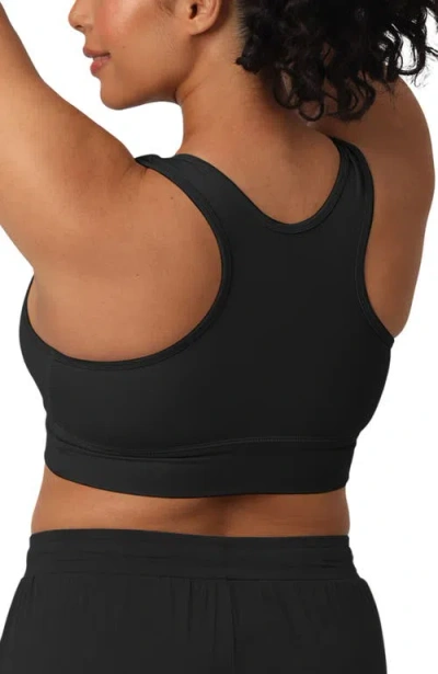 Kindred Bravely Racerback Crossover Maternity/nursing Bra In Black