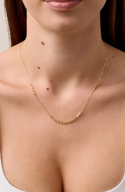 Bony Levy 14k Gold Beaded Chain Necklace