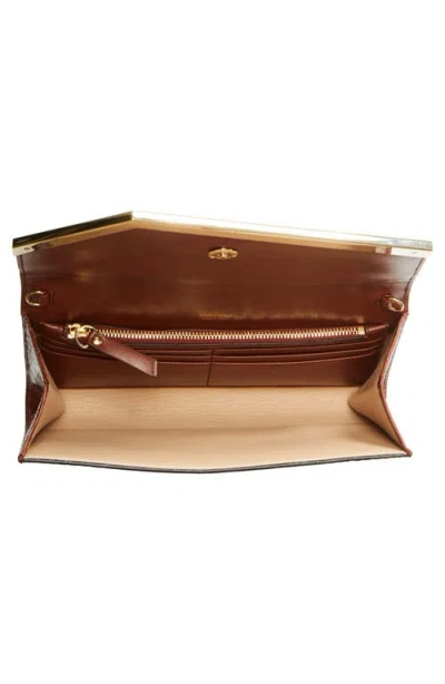 Jimmy Choo Emmie Croc Embossed Leather Clutch