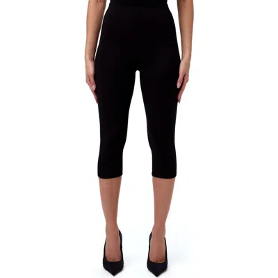Naked Wardrobe Smooth Sculpt Crop Leggings In Black