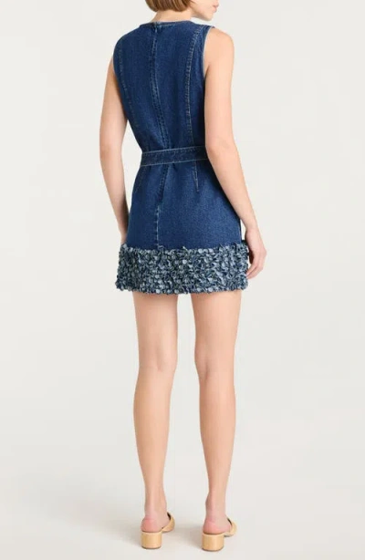 Cinq À Sept Cinq A Sept Petal Mindie Denim Mini Dress In Blue
