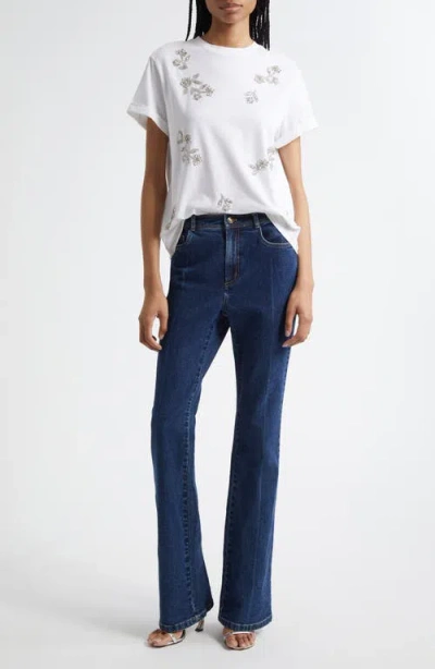 Cinq À Sept Tailors Crease Shailene Flare Jeans In Blue