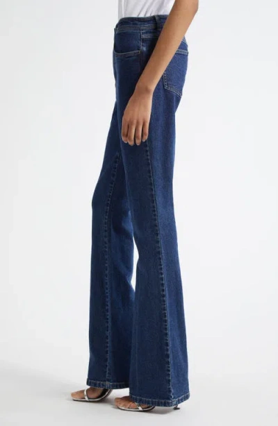 Cinq À Sept Tailors Crease Shailene Flare Jeans In Blue
