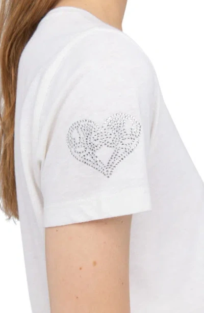Zadig & Voltaire Alys Multicusto Strass Rhinestone Graphic T-shirt In White
