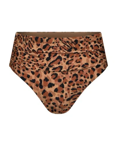 Adore Me Marseille Swimwear High Waist Bikini Bottom In Animal Print