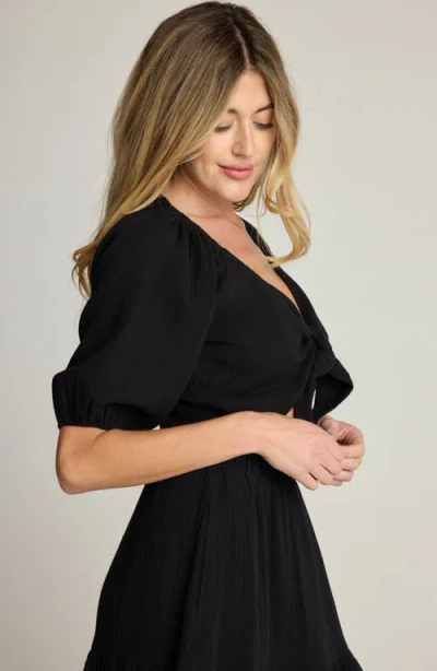 Sunday Ritual Double Bubble Tie Front Crop Top