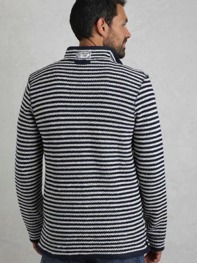 Weird Fish Shorling 1/4 Zip Stripe Macaroni