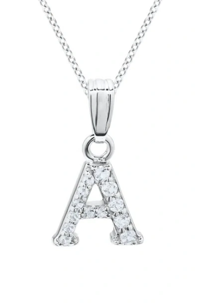Mignonette White Topaz Pavé Initial Pendant Necklace