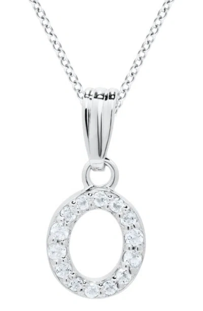 Mignonette White Topaz Pavé Initial Pendant Necklace