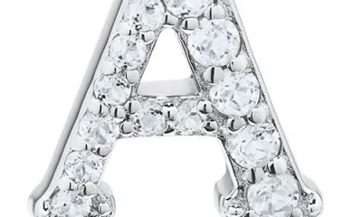 Mignonette White Topaz Pavé Initial Pendant Necklace