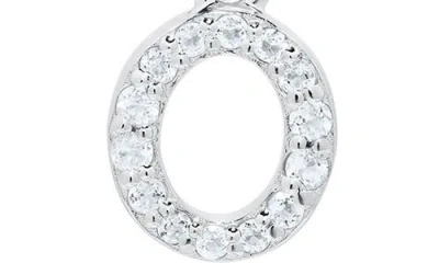 Mignonette White Topaz Pavé Initial Pendant Necklace