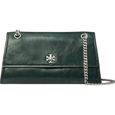 Tory Burch Kira Turnlock Leather Convertible Shoulder Bag In Green
