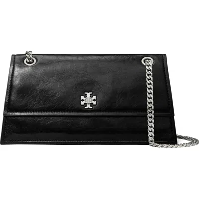 Tory Burch Kira Turnlock Leather Convertible Shoulder Bag In Black