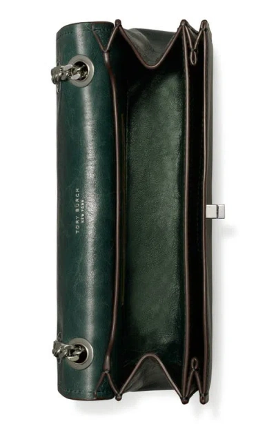 Tory Burch Kira Turnlock Leather Convertible Shoulder Bag In Green