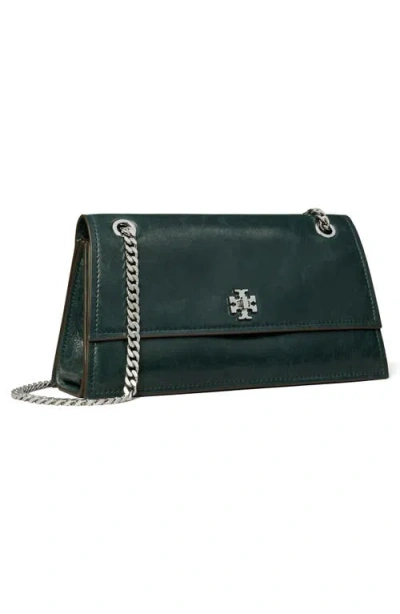 Tory Burch Kira Turnlock Leather Convertible Shoulder Bag In Green