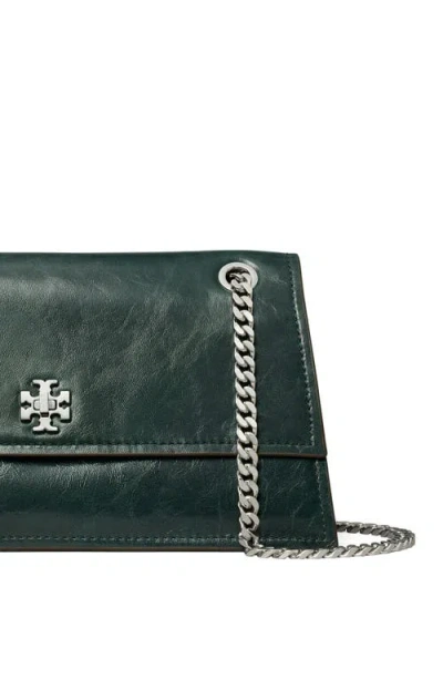 Tory Burch Kira Turnlock Leather Convertible Shoulder Bag In Green