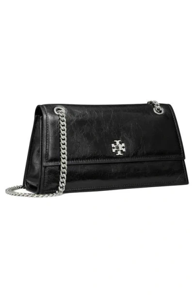 Tory Burch Kira Turnlock Leather Convertible Shoulder Bag In Black
