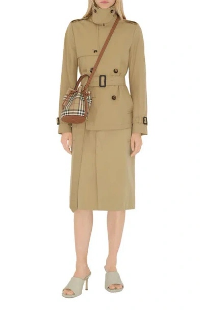 Burberry Mini Check Bucket Bag