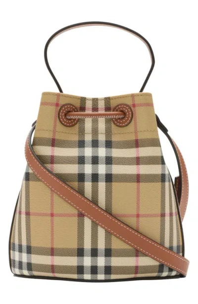Burberry Mini Check Bucket Bag