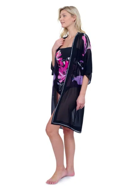 Gottex Water Lily Robe Flutter Sleeve Coverup In Multi