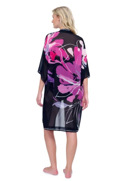 Gottex Water Lily Robe Flutter Sleeve Coverup In Multi