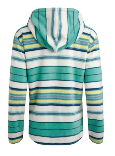 Weird Fish Lana 1/4 Zip Stripe Microfleece Hoodie