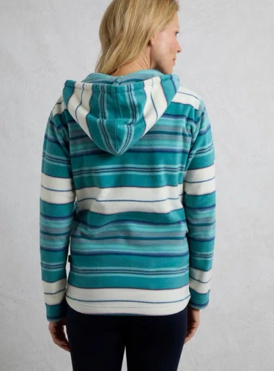 Weird Fish Lana 1/4 Zip Stripe Microfleece Hoodie
