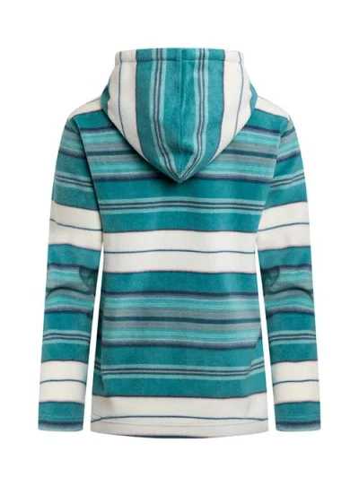 Weird Fish Lana 1/4 Zip Stripe Microfleece Hoodie